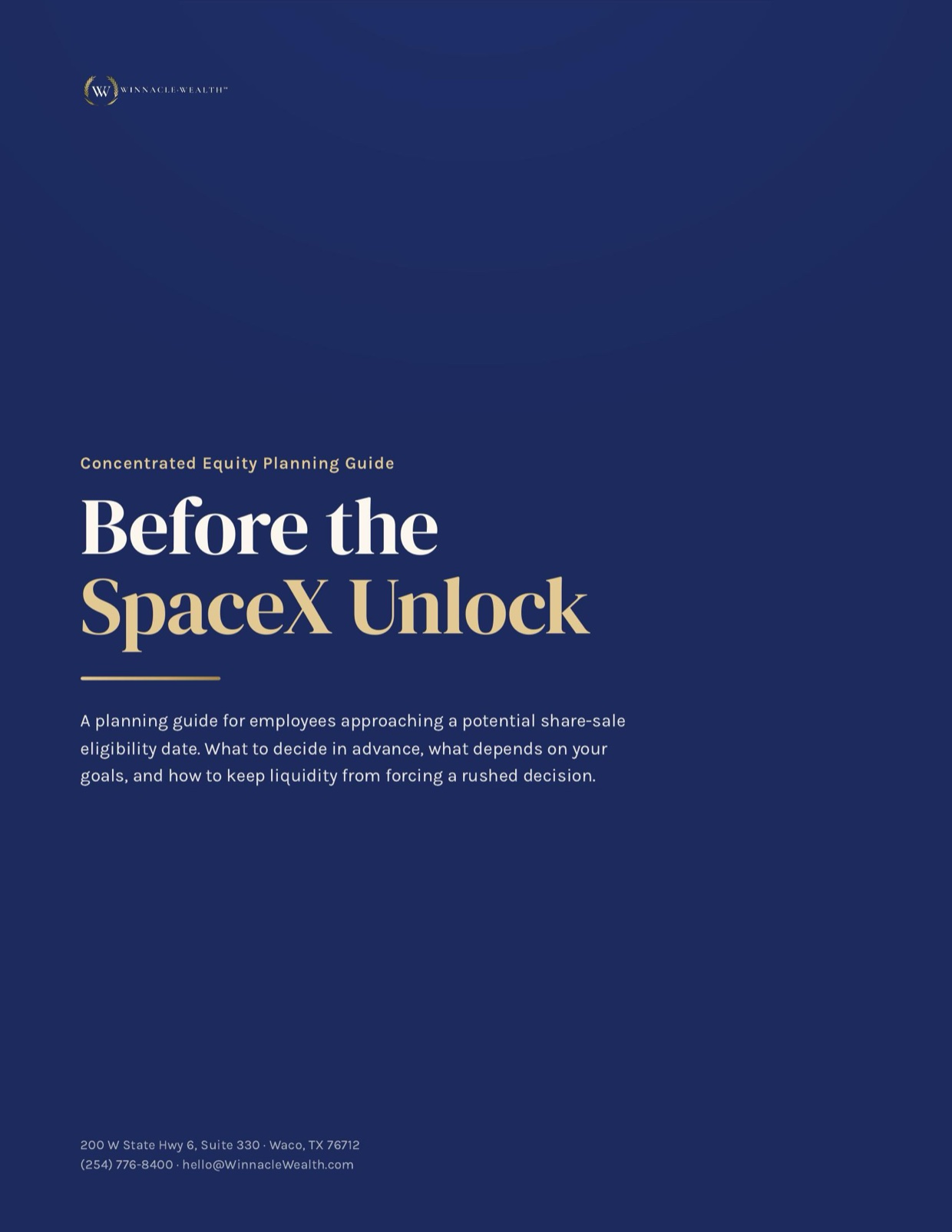 Cover of the Before the SpaceX Unlock planning guide