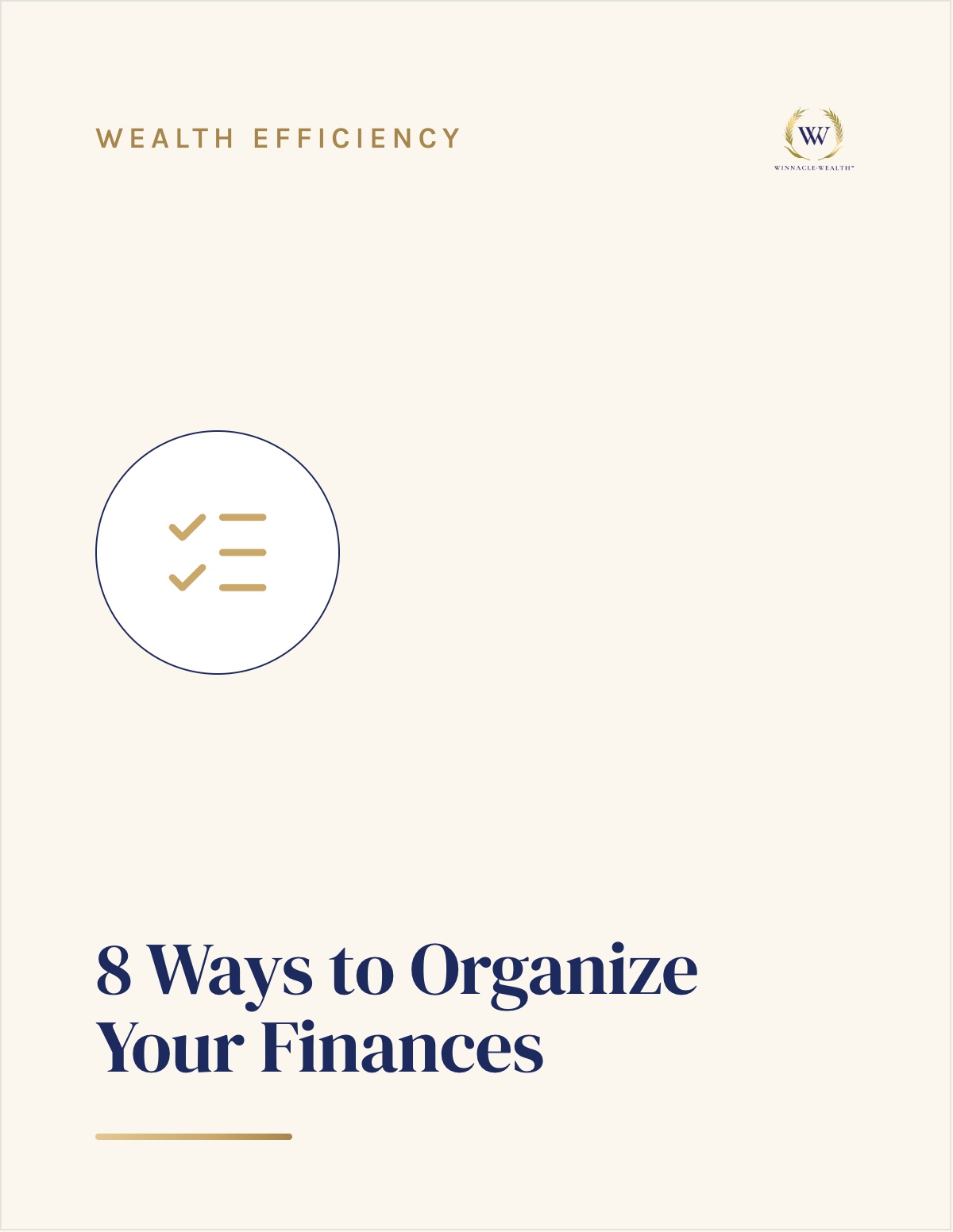 8 Ways to Organize Your Finances — guide cover