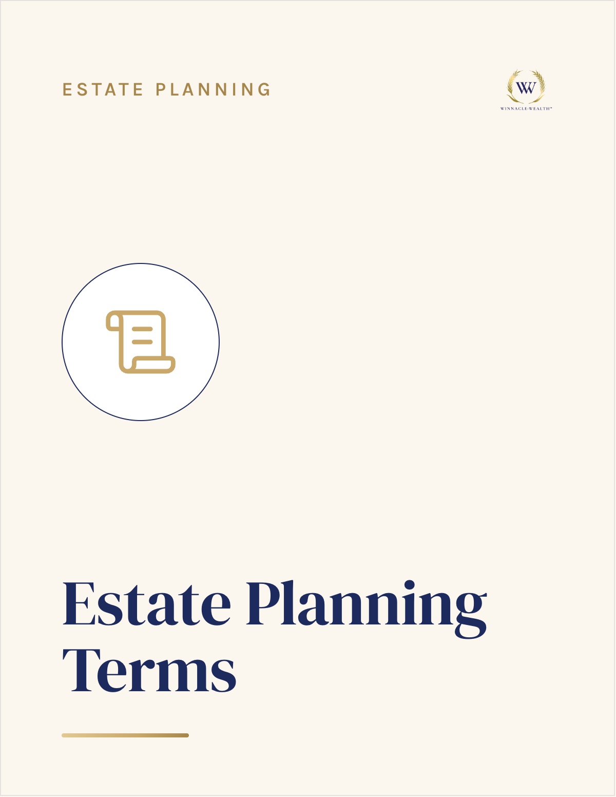 Estate Planning Terms — guide cover